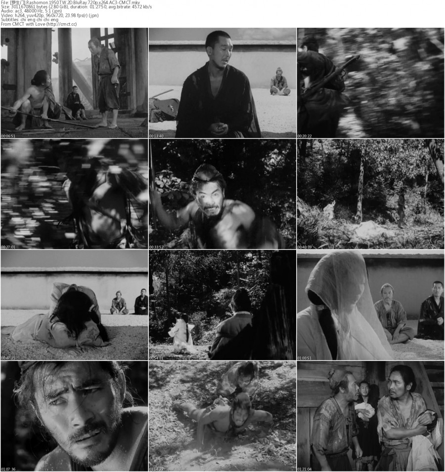 [罗生门]Rashomon.1950.TW.2D.BluRay.720p.x264.AC3-CMCT[日语中英字幕]插图1